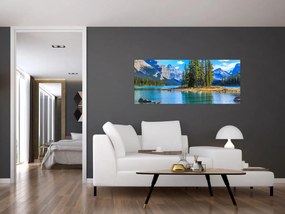 Tablou - Peisaj montan cu râu (120x50 cm)