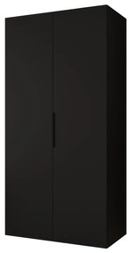 Dulap de haine 100 cm Mirabella 1 (Negru + Negru). 1126341