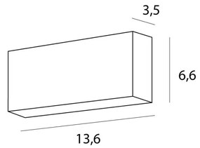Spot LED aplicat X-line 8W alb
