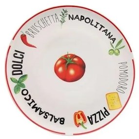 Farfurie Pizza Toscana Pomodori, portelan, 30 cm