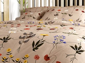 Lenjerie de pat microplus HERBAR bej Dimensiunile lenjeriei: 2 buc 70 x 90 cm | 200 x 220 cm