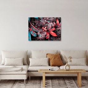 Tablou abstract cu flori exotice (70x50 cm)