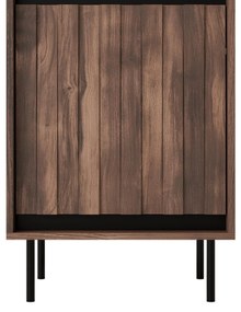 Dulap cu rafturi Sting W1 (Nuc + negru). 1092424