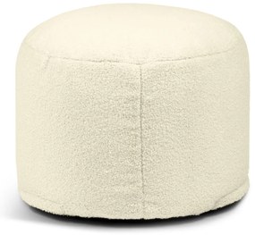 Fotoliu bean bag crem cu tapițerie din țesătură bouclé Mini – SLOWDOWN