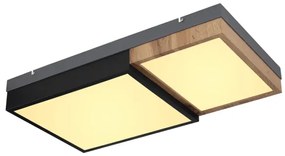 Globo 67286-30 - Plafonieră LED GUNDI 30W/230V, maro/negru