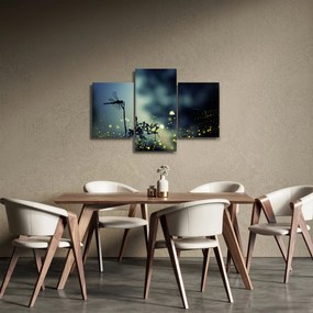 Tablou - Libelula în noaptea strălucitoare (90x60 cm)