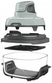 Friteuza cu aer cald portabila 4in1 Ninja CRISPi FN101EUSG, 1700W, 3.8l, 6 portii, 2 recipiente din sticla, 4 programe, Fara PFAS si BPA, Verde