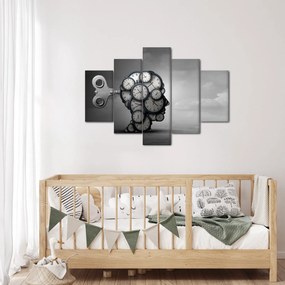Tablou artistic cu cu cap și ceas (150x105 cm)