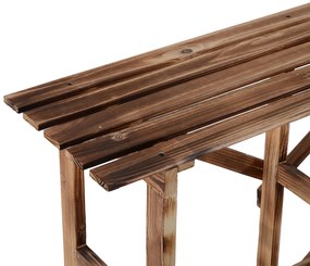 Outsunny Stand de plante cu 3 etaje, suport pliabil de flori de 78 cm înălțime pentru interior și exterior, raft de plante din lemn, suport pentru ghivece cu tăvi, scară de flori pentru sufragerie, grădină balcon, lemn natural | Aosom Romania