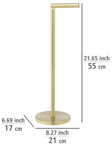 WENKO 25791100 - Suport pentru hârtie igienică 21x55 cm auriu/argintiu