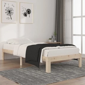 810350 vidaXL Cadru de pat, 90x200 cm, lemn masiv de pin