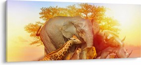 Tablou - Animale africane (120x50 cm)
