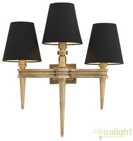 Aplica LUX cu 3 brate din alama finisaj vintage, Waterloo Triple 110990 HZ