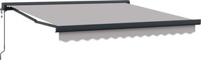 vidaXL Copertină Gri deschis 350 x 250 x 165 cm Poliester și Aluminiu