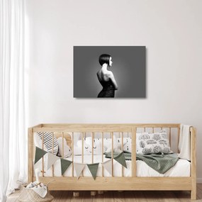 Tablou pe sticlă - Femeie elegentă (70x50 cm)