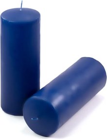 Set de lumânări tip pilon, 20 cm, Ø 7,5 cm, albastru, 2 buc