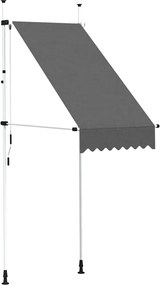 vidaXL Copertină retractabilă manual, antracit, 100 cm