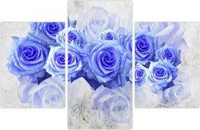 Tablou - Trandafiri albaștri (90x60 cm)