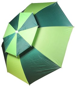 Umbrelа de plajа MUHLER U6002 651457, 1.8 m, Acoperire varf dublu, 8 spite din fibră de sticla, Fara suport, Verde