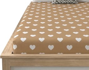 Cearsaf din microfibra CARAMHEART maro 90x200 cm