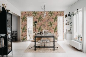 Fototapet, Vintage Flamingos, Rebel Walls