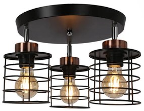 Plafonieră neagră din metal Glob – Candellux Lighting