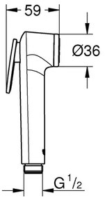 Dus igienic cu baterie Grohe Trigger Spray Bundle crom lucios