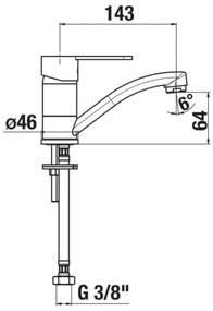 Baterie de chiuvetă JIKA H3511Z10042201 LYRA 14,3 cm crom lucios