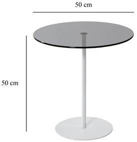 Măsuță laterală CHILL 50x50 cm alb/negru