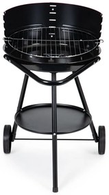 Görgős kerti grill állítható rácsmagassággal