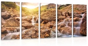Tablou 5-piese cascadele alpine