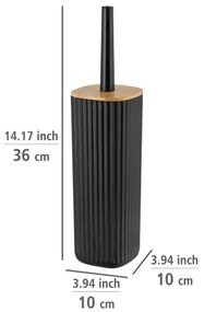 WENKO 25304100 - Set WC ROTELLO 10x36 cm negru/maro