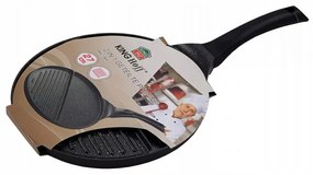 Tigaie grill Klausberg KH 1364, 27 cm, Inductie, Acoperire neaderenta din marmura, Negru