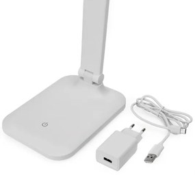 Lampă de birou LED tactilă cu intensitate reglabilă și port USB REMUS LED/5W/230V albă