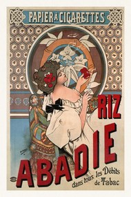 Artă imprimată Riz Abadie (Vintage Art Nouveau Cigarette Advert) - Alfons / Alphonse Mucha, (26.7 x 40 cm)