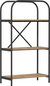 vidaXL Raft pentru cărți Stejar Artizanal 60 x 30 x 109 cm