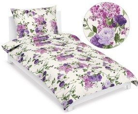 Lenjerie de pat din bumbac Bellatex Trandafir lila, 140 x 200 cm, 70 x 90 cm, 140 x 200 cm, 70 x 90 cm