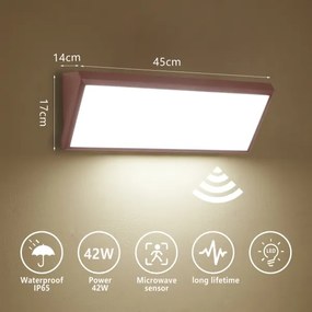 Brilagi - Aplică LED de exterior cu senzor TRIANGLE LED/42W/230V maro IP65