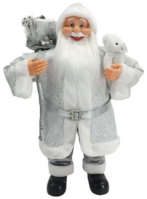 Decorațiune Santa Claus Argintie 80cm
