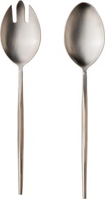Set 2 ustensile servire salata, din otel inoxidabil, Mat