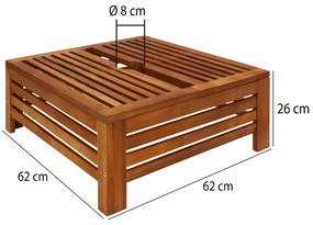 Deuba Husa suport pentru umbrela 62x62x26cm - salcam