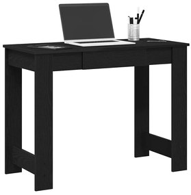 vidaXL Birou, negru,100x45x75 cm, lemn prelucrat