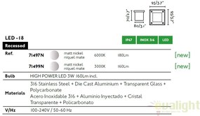 SPOT LED INCASTRABIL DE EXTERIOR Inox PATRAT 71499N
