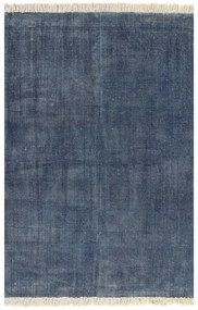 Covor Kilim, albastru, 120 x 180 cm, bumbac Albastru, 120 x 180 cm