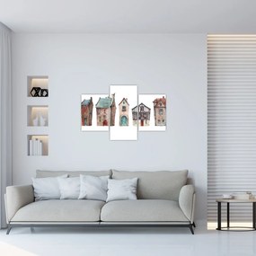 Tablou - Case în acuarelă (90x60 cm)