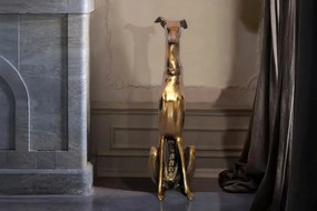 Statueta Decorativa, Figurina Ogar, Aluminiu, Auriu, WINDHUND 70cm
