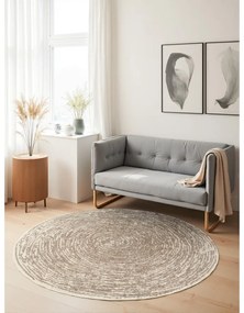 Covor bej-crem rotund ø 160 cm Gloria Cavallo – Hanse Home