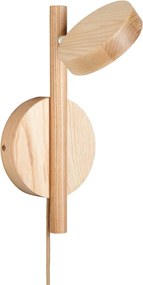 Aplica de perete LED din lemn de frasin natur Okinawa