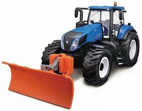 Maisto Tech RC, New Holland tractor cu plug, 2.4Ghz, albastru
