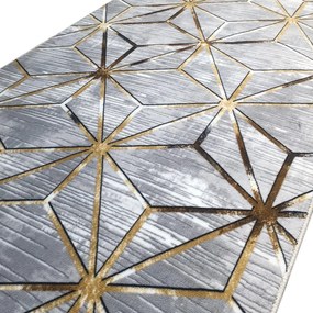 Covor de Hol Diamond, Gri, Antiderapant, 300x80 cm